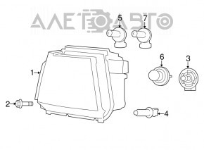Headlight front left Dodge Journey 11- light sand