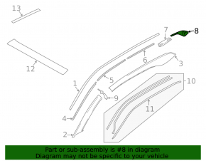 Roof lining bracket, outer rear left, BMW i3 14-21