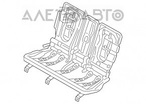 Rear row of seats 2 row BMW X1 F48 16-22 one-piece, leather beige Oyster