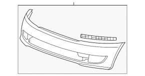 Bare front bumper VW Passat b7 12-15 USA