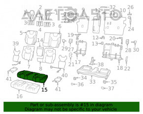 Rear row of seats 2nd row Jeep Cherokee KL 19- cloth black