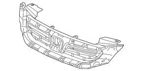 Honda Accord 13-15 Hybrid Grille Assembly