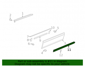 Lower front left door trim for Lexus RX300 98-03