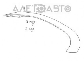 Trunk lid spoiler Lexus ES250 ES300h ES350 19- F-SPORT