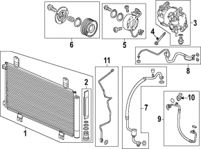 Air Conditioner Condenser-Stove Pipe 2 Honda Civic XI FE/FL 22-26