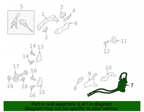Front left door lock Hyundai Ioniq 17-22