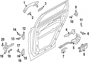 Rear right door lock Hyundai Santa Fe 24-26