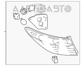 Left outer fender light for Toyota Camry V55 15-17 USA