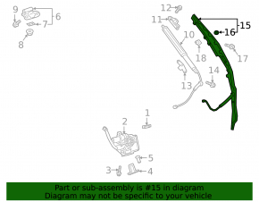 Left tailgate tilt sensor Toyota Rav4 19-