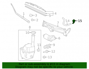 Windshield Washer Nozzle Toyota Avalon 13-18