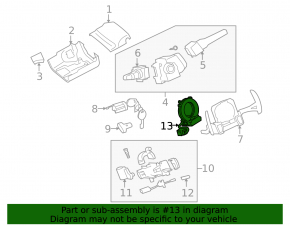 Mitsubishi Lancer 10-17 Steering Angle Sensor