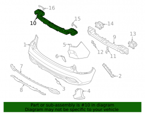 Kia Seltos 2021-2023 Rear Bumper Reinforcement