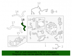 Heater pipe Toyota Camry v40 07-11 to the radiator, hybrid