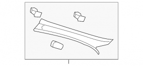 Front pillar trim upper right Audi Q3 8U 15-18 black