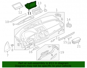 Monitor, display, navigation Audi A3 8V 15-16 MMI display defect