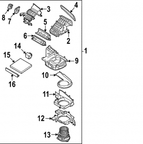 Kia Sportage 23-25 heater and ventilation assembly