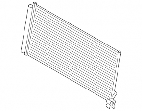Air conditioning condenser radiator Porsche Panamera 17-23
