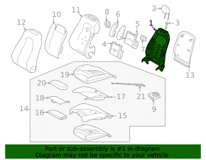 Mercedes A-class V177 19-22 passenger seat backrest adjustment motor