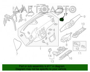 Front panel air duct deflector left Mercedes CLA 14-19 black with chrome