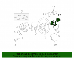 Steering Wheel Controls Mazda3 MPS 09-13