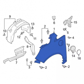 Front right wing Ford C-max MK2 13-18