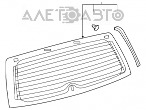 Toyota Rav4 2006-2012 trunk glass trim