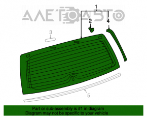 Toyota Rav4 2006-2012 trunk glass trim