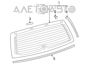 Toyota Rav4 2006-2012 trunk glass trim