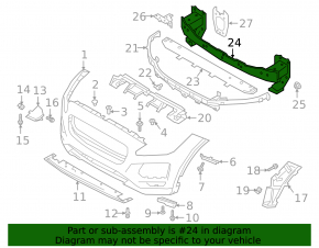 Jaguar E-Pace 18-22 rear bumper reinforcement