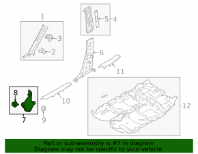 Front pillar trim lower left Mazda CX-5 13-16