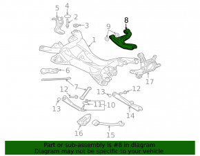 Upper rear right lever Mitsubishi Galant 04-10 silent is torn