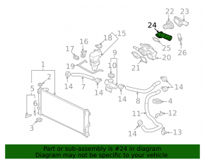 Cooling system flange Mitsubishi Outlander 14-20 2.4
