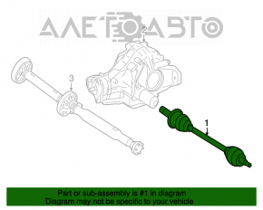 Drive axle shaft rear left Mercedes W164 ML X164 GL