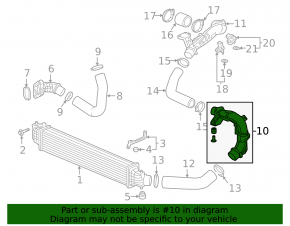 Intercooler pipe left second Honda Accord 18-22 1.5t plastic, broken mount