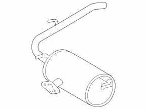 Muffler rear part with barrel Toyota Sienna 11-16 3.5 FWD rusty, dented