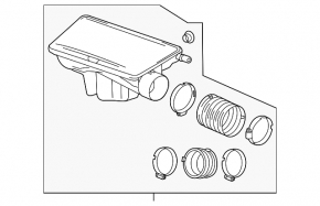 Air duct for filter Cadillac ATS 13-2.5