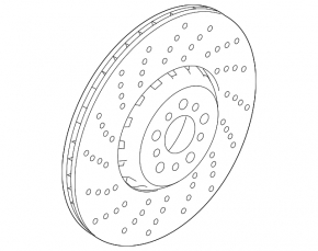 Front right brake disc for BMW 5 F90 17-23 M5, perforated