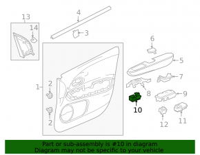 Front right window lift control Honda HR-V 16-22