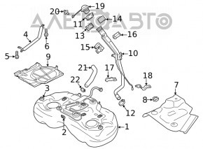 Fuel tank guard left Subaru Forester 19- SK