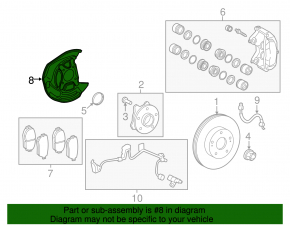 Brake Disc Cover Front Left Lexus IS 14-24 AWD