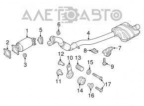 Intake pipe Audi A6 C7 16-18 rest 2.0