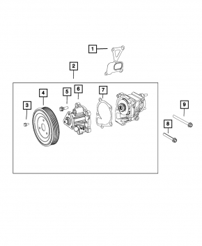 Cooling pump Jeep Compass 17-22 2.4