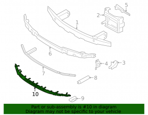 Lower front bumper absorber for BMW i4 21-25 Without m sport design, bumper support