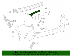 Rear bumper mount, outer left, Lexus NX 22-25