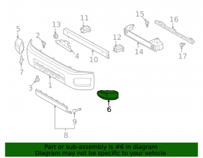 Left front bumper cover for Toyota FJ Cruiser 10-14, black