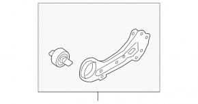 Rear right longitudinal control arm Kia Niro 17-22 HEV, PHEV, microcracks S/B