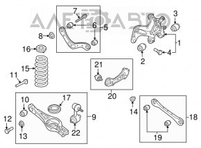 Rear right longitudinal arm Hyundai Ioniq 17-22 HEV, PHEV microcracks S/B