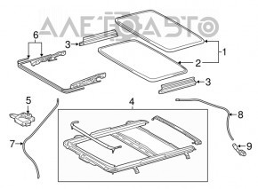 Sunroof assembly Lexus RX350 RX450h 16-22 beige curtain, scratch
