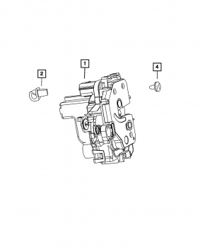 Front left door lock Fiat 500 12-19