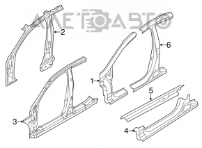 Left center pillar for Kia Optima 11-15